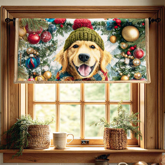 Holiday Golden Spirit Quilted Valance NCU0TD682