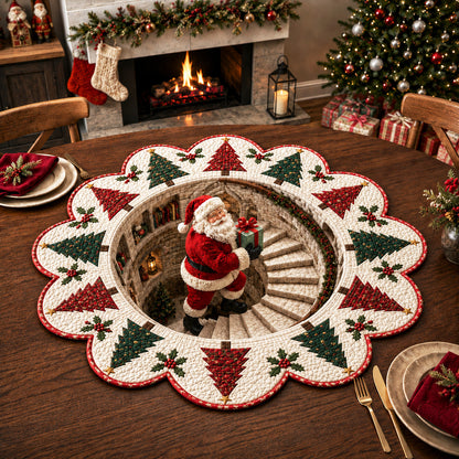 Holiday Hearth Custom Shape Quilted Table Topper SN0TV168