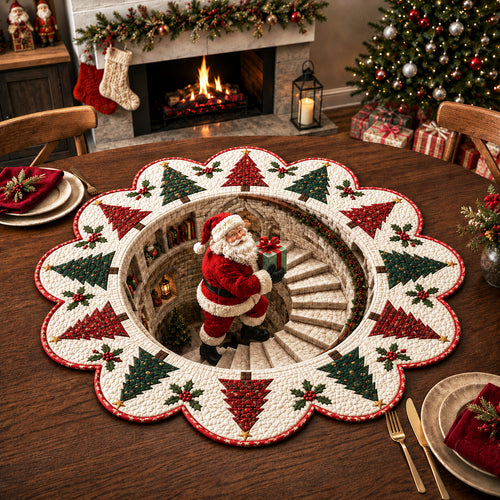 Holiday Hearth Custom Shape Quilted Table Topper SN0TV168