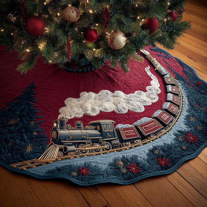 Holiday Journey Christmas Quilted Tree Skirt NCU0DDK1842