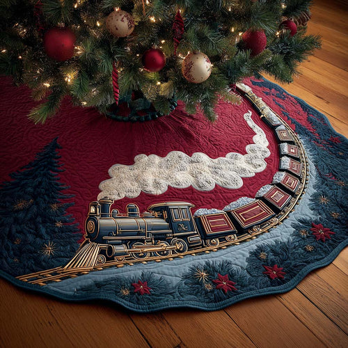 Holiday Journey Christmas Quilted Tree Skirt NCU0DDK1842
