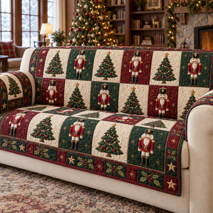 Holiday Reindeer Grove Quilted Sofa Cover SN0TV410