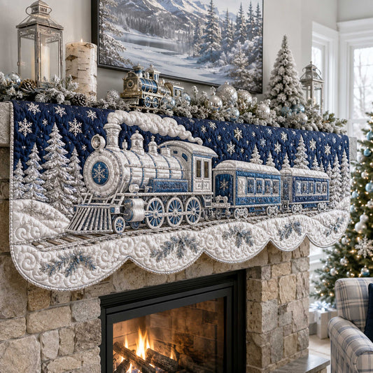 Holiday Train Quilted Mantel Scarf SN0TD199