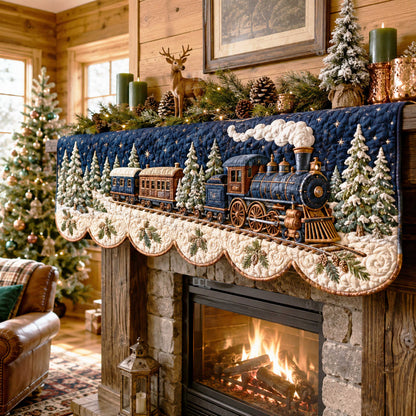 Holiday Train Quilted Mantel Scarf SN0TD270