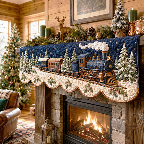 Holiday Train Quilted Mantel Scarf SN0TD270