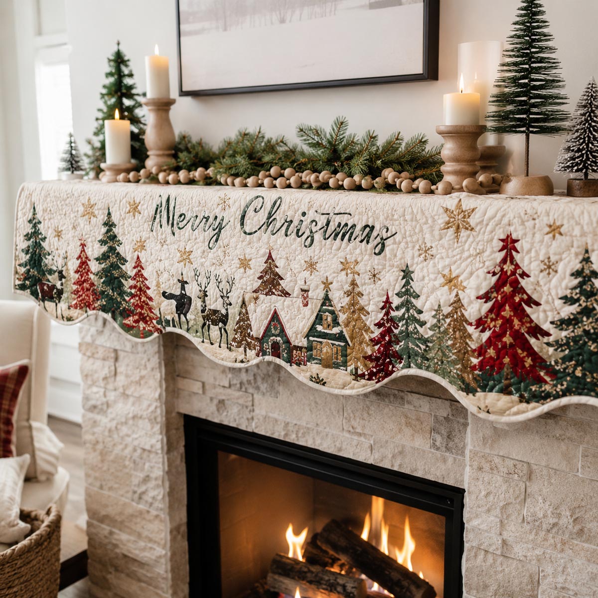 Holiday Tree Farm Mantle Scarf SN0DV298