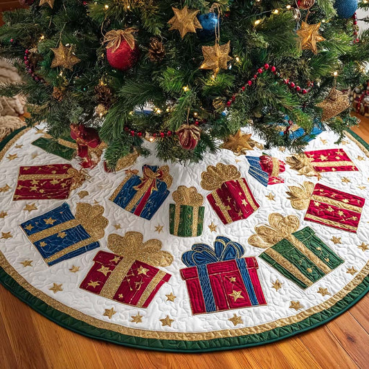 Holiday Wonder Christmas Quilted Tree Skirt NCU0DDK1743