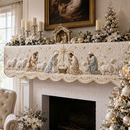 Holy Family Quilted Mantel Scarf SN0TD353