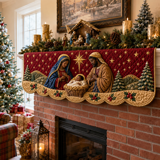 Holy Family V2 Quilted Mantel Scarf SN0TD212