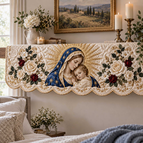 Holy Mary Quilted Mantel Scarf SN0TD615