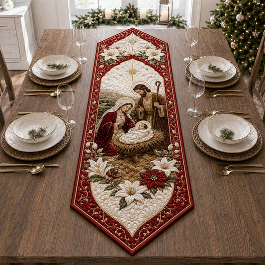 Holy Nativity Arch Custom Shape Quilted Table Runner SN0HH0268