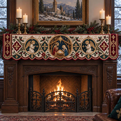 Holy Nativity Quilted Mantel Scarf SN0HH0921