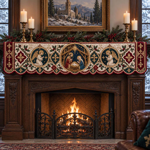 Holy Nativity Quilted Mantel Scarf SN0HH0921