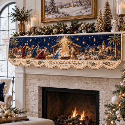 Holy Nativity Quilted Mantel Scarf SN0TD612