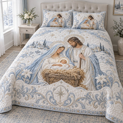 Holy Night 3-Piece Quilted Bedding Set SN0TV795
