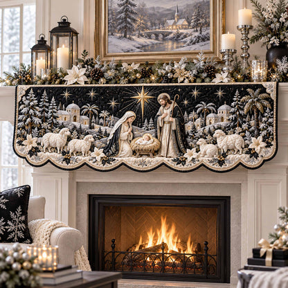 Holy Night Quilted Mantel Scarf SN0TD1318