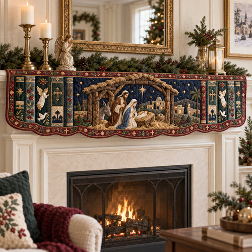 Holy Night Quilted Mantel Scarf SN0TV568