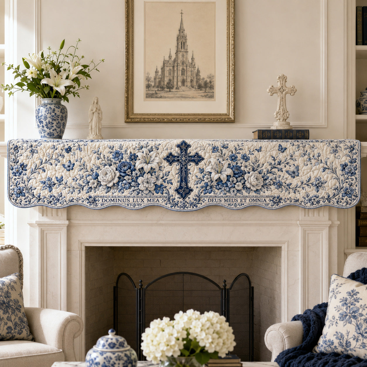 Holy Serenity Quilted Mantel Scarf SN0TV255