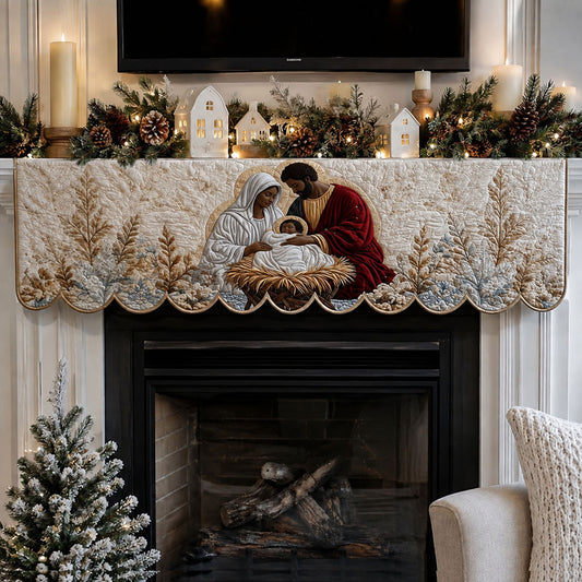 Holy Winter Embrace V2 Quilted Mantel Scarf SN0PT1076