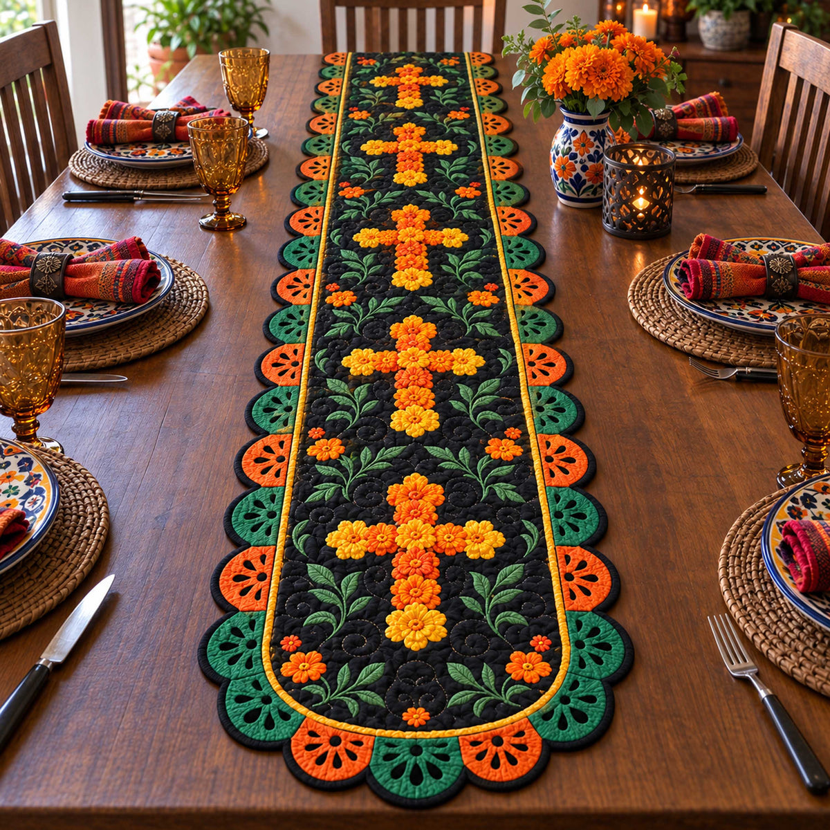 Honored Souls Custom Shape Quilted Table Runner SN0TD704