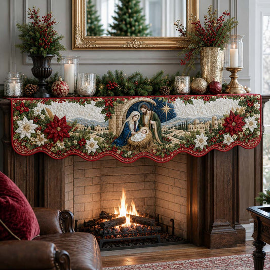 Horizon Nativity Panorama Quilted Mantel Scarf SN0HH0243