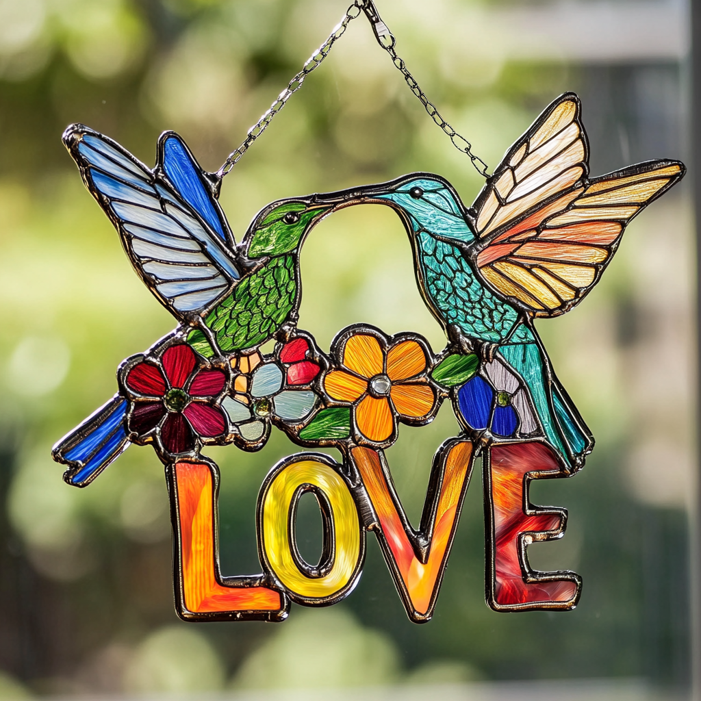 Hummingbird Love - Window Hanging Suncatcher NCU0TH006