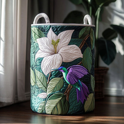 Hummingbird Charm Quilted Laundry Basket NCU0DDK1188