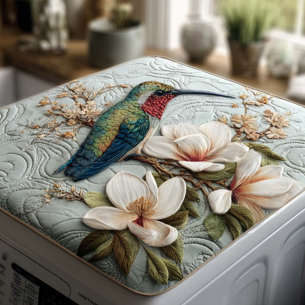 Hummingbird Lace Quilted Washer and Dryer Cover NCU0DV567