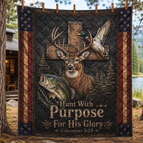 Hunt With Purpose Quilted Blanket SN0DV039