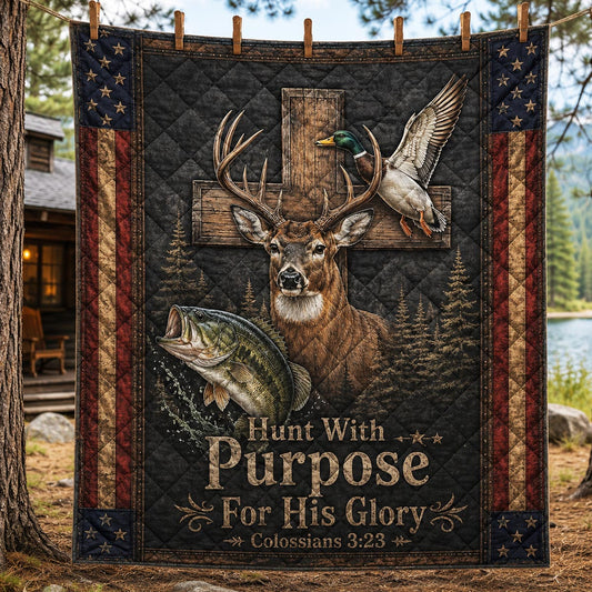 Hunt With Purpose Quilted Blanket SN0DV039
