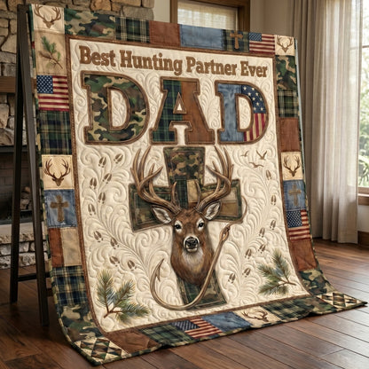 Hunting Partner Dad Quilted Blanket SN0DV065