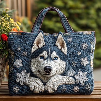 Husky Haven Quilted Tote Bag NCU0DK9734
