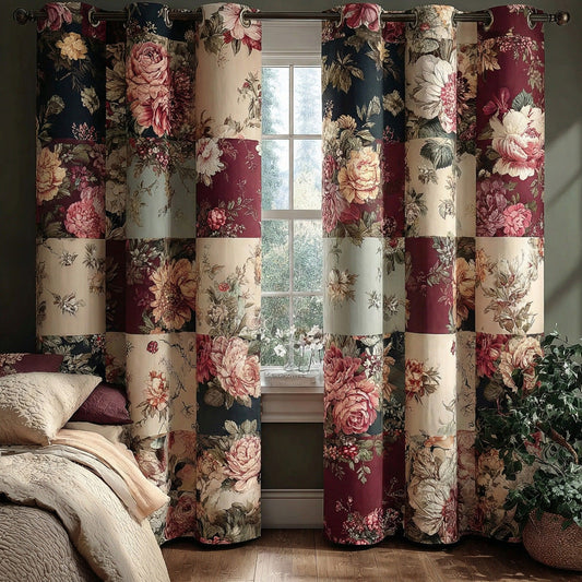 Indigo Cottage Quilted Curtains NCU0DH702