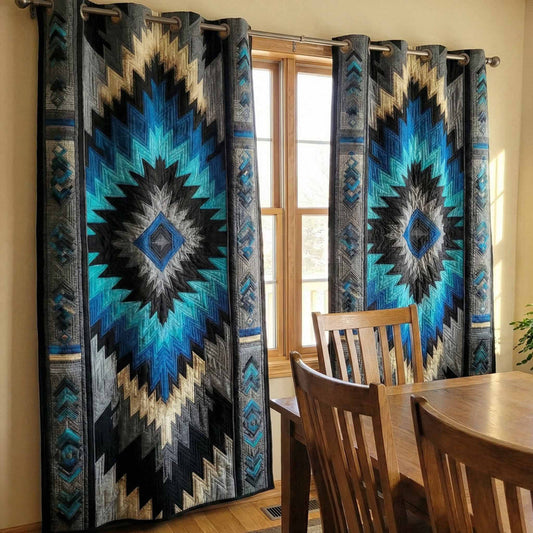 Indigo Mesa Quilted Curtains NCU0DX053
