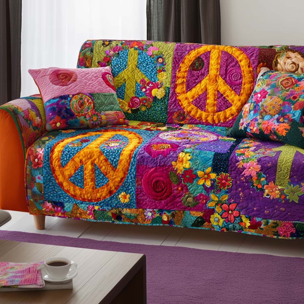 Inner Peace Quilted Sofa Cover NCU0NT10697