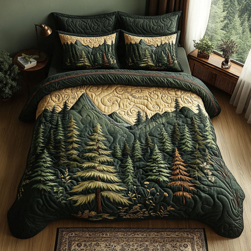 Into the Pines 3-Piece Quilted Bedding Set NCU0DV4749