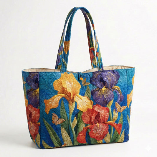 Iris Garden Quilted Classic Tote Bag SN0NT024