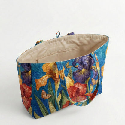 Iris Garden Quilted Classic Tote Bag SN0NT024