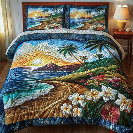 Island Breeze 3-Piece Quilted Bedding Set NCU0DV5209