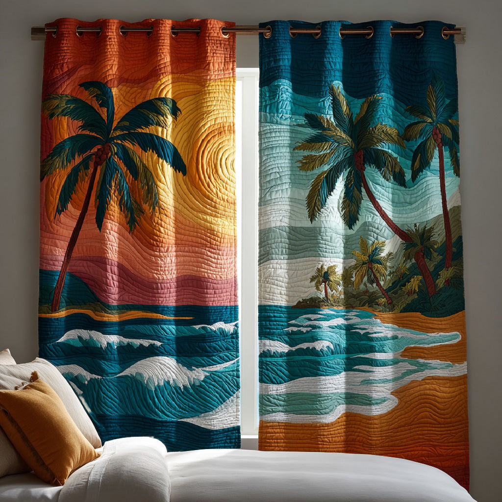 Island Breeze Quilted Curtains NCU0DH816