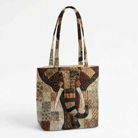 Ivory Patch Quilted Zipper Tote Bag SN0DK013