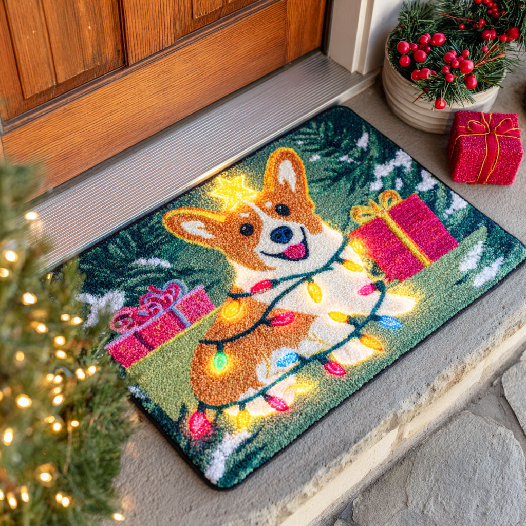 Jolly Corgi Doormat NCU0TD719