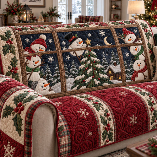 Jolly Holiday Quilted Sofa Cover SN0PT1116