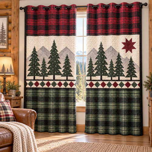 Jolly Pine Quilted Curtains SN0TD1115