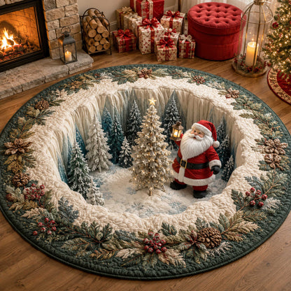 Jolly Santa Quilted Round Mat SN0TD434
