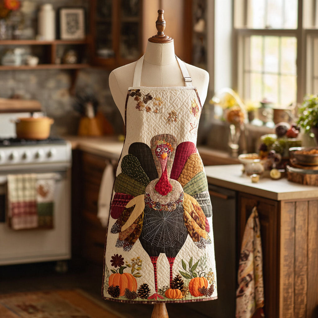 Joyful Turkey Quilted Apron SN0PT289