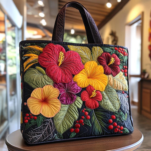 Jungle Bouquet Quilted Tote Bag NCU0VL2764
