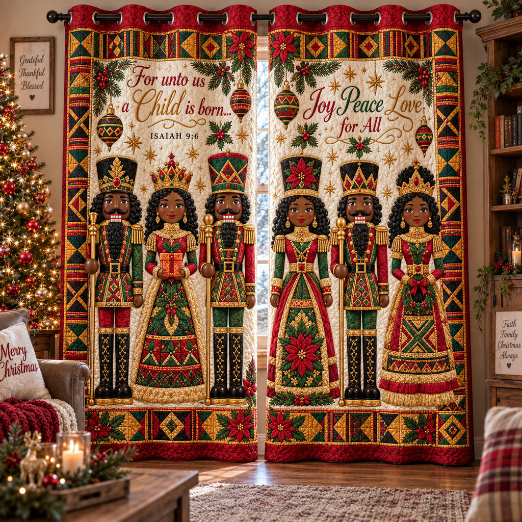 Kente Nutcracker Celebration Quilted Curtains SN0PT1279