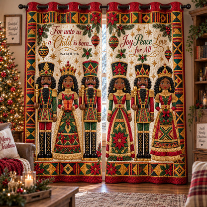 Kente Nutcracker Celebration Quilted Curtains SN0PT1279