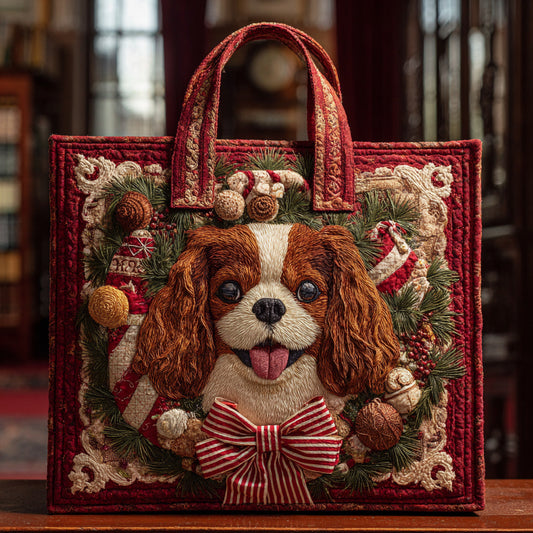 King Charles Celebration Quilted Tote Bag NCU0HH468
